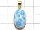 [Video][One of a kind] Larimar Pectolite AAA Pendant 18KGP NO.28