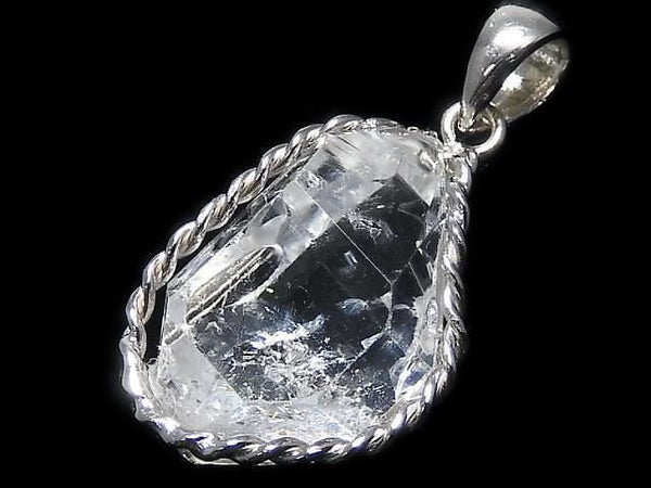 [Video][One of a kind] NYHerkimer Diamond Pendant Silver925 NO.36
