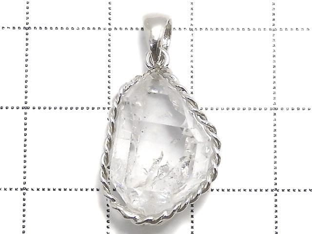 [Video][One of a kind] NYHerkimer Diamond Pendant Silver925 NO.36