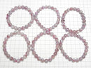 [Video] Lepidolite with Pink Tourmaline Round 8-9mm Bracelet