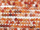 [Video] High Quality! Mixed Carnelian Faceted Round 3mm 1strand beads (approx. 15 inches/37 cm)