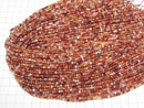[Video] High Quality! Mixed Carnelian Faceted Round 3mm 1strand beads (approx. 15 inches/37 cm)
