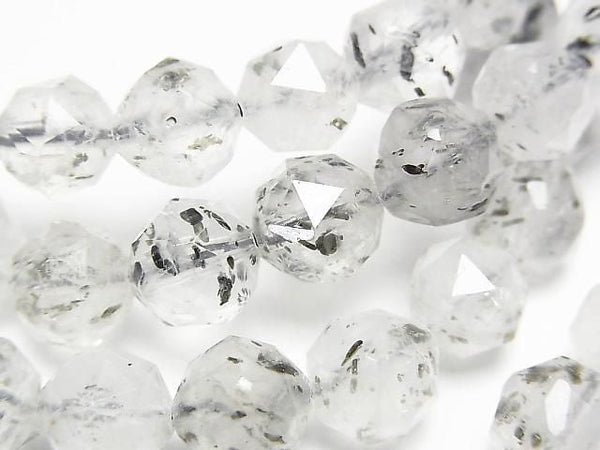 [Video] High Quality! Mica in Quartz Star Faceted Round 8mm Bracelet