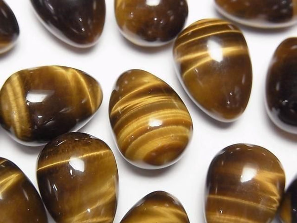 [Video] Yellow Tiger's Eye AA++ Undrilled Drop 18x13mm 2pcs