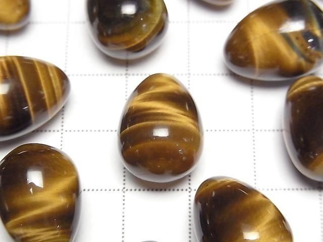 [Video] Yellow Tiger's Eye AA++ Undrilled Drop 18x13mm 2pcs