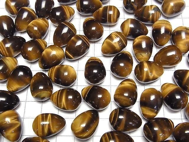 [Video] Yellow Tiger's Eye AA++ Undrilled Drop 18x13mm 2pcs