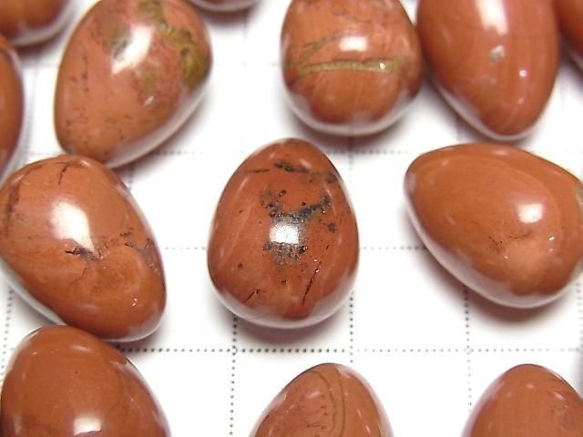 [Video] Red Jasper Eggs 18x13mm 2pcs