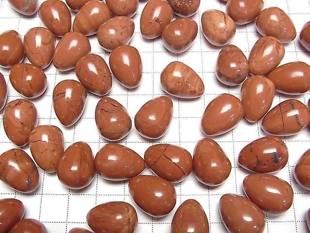 [Video] Red Jasper Undrilled Drop 18x13mm 2pcs
