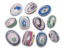 [Video][One of a kind] Rainbow Calsilica Cabochon 11pcs Set NO.6