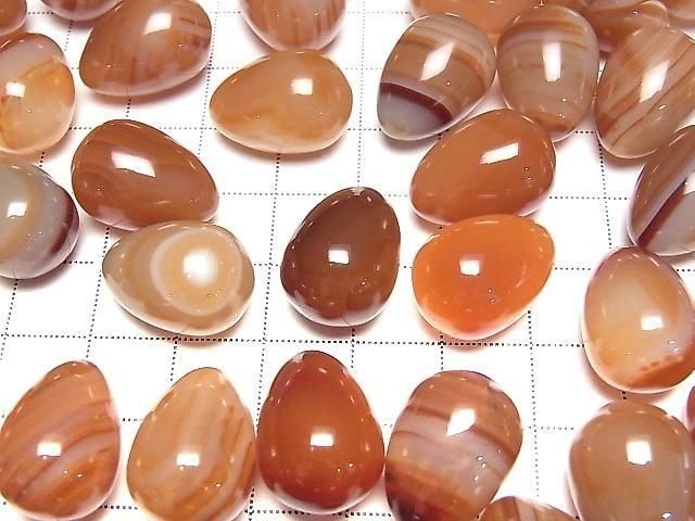 [Video] Mixed Carnelian Eggs (18x13mm, 2pcs)