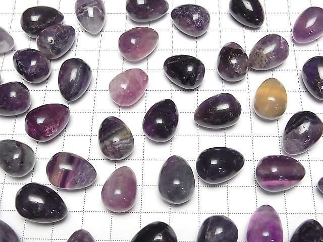 [Video] Multicolor Fluorite Eggs (18x13mm, 3pcs)