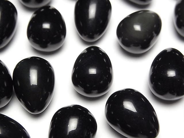 [Video] Black-Rainbow Obsidian Eggs 18x13mm 2pcs