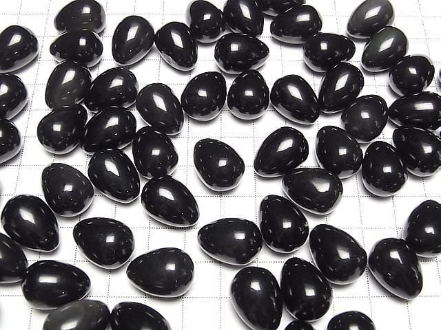 [Video] Black-Rainbow Obsidian Undrilled Drop 18x13mm 2pcs