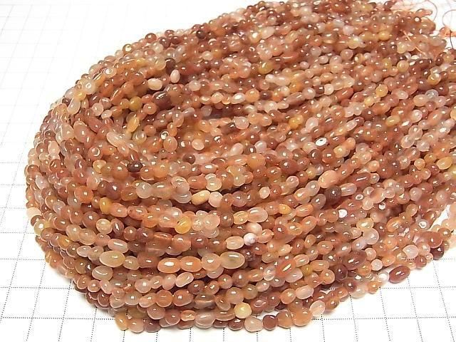 [Video] Red Hematoid Quartz Small Nugget 1strand beads (approx. 14 inches/35 cm)