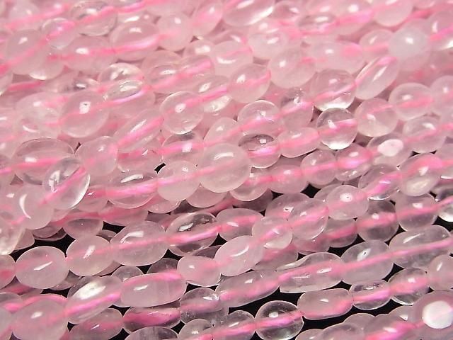 [Video] Rose Quartz Small Size Nugget 1strand beads (approx. 14 inches/35 cm)