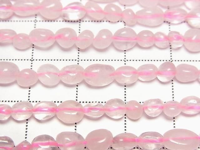 [Video] Rose Quartz Small Size Nugget 1strand beads (approx. 14 inches/35 cm)