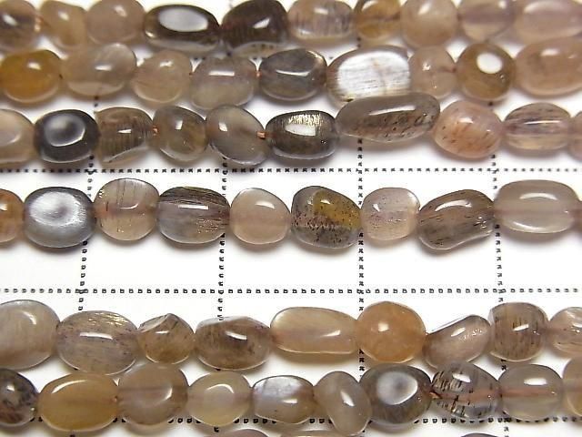 [Video] Multicolor Moonstone AA Small Size Nugget 1strand beads (approx. 14 inches/35 cm)