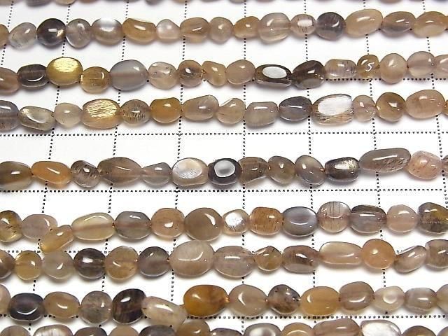 [Video] Multicolor Moonstone AA Small Size Nugget 1strand beads (approx. 14 inches/35 cm)