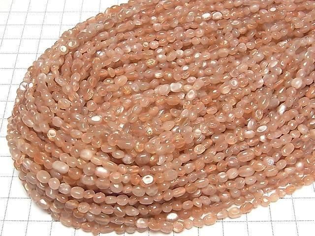 [Video] Sunstone AA Small Size Nugget 1strand beads (approx. 14 inches/35 cm)