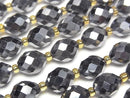 [Video] High Quality! Terahertz Faceted Rice 10x8x8mm 1strand beads (aprx.14inch/34cm)