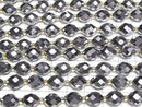 [Video] High Quality! Terahertz Faceted Rice 10x8x8mm 1strand beads (aprx.14inch/34cm)