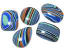 [Video][One of a kind] Rainbow Calsilica Cabochon 5pcs Set NO.107