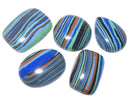 [Video][One of a kind] Rainbow Calsilica Cabochon 5pcs Set NO.109