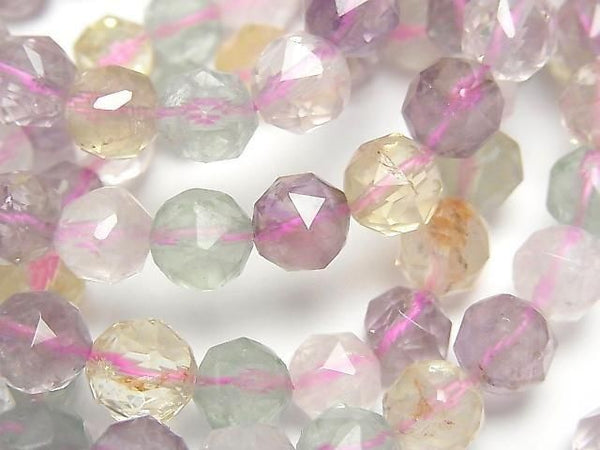 [Video]Mixed Stone Star Faceted Round 8mm Bracelet