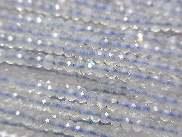 [Video]High Quality! Labradorite AA++ Faceted Button Rondelle 2x2x1mm 1strand beads (aprx.15inch/37cm)
