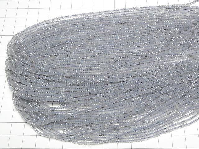 [Video]High Quality! Labradorite AA++ Faceted Button Rondelle 2x2x1mm 1strand beads (aprx.15inch/37cm)