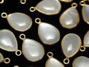 [Video] White Moonstone AA++ Bezel Setting Pear Shape 15x11mm 18KGP 2pcs