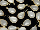 [Video] White Moonstone AA++ Bezel Setting Pear Shape 15x11mm 18KGP 2pcs