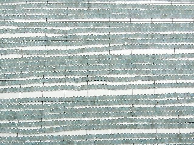 [Video]High Quality! Apatite AA+ Faceted Button Rondelle 2x2x1mm 1strand beads (aprx.15inch/38cm)