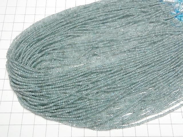 [Video]High Quality! Apatite AA+ Faceted Button Rondelle 2x2x1mm 1strand beads (aprx.15inch/38cm)
