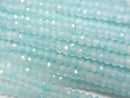 [Video]High Quality! Amazonite AA++ Faceted Button Rondelle 2x2x1mm 1strand beads (aprx.15inch/37cm)