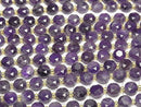 [Video] High Quality! Amethyst AA++ Hexagram Faceted Coin 8.5x8.5x5mm 1strand beads (aprx.15inch/36cm)
