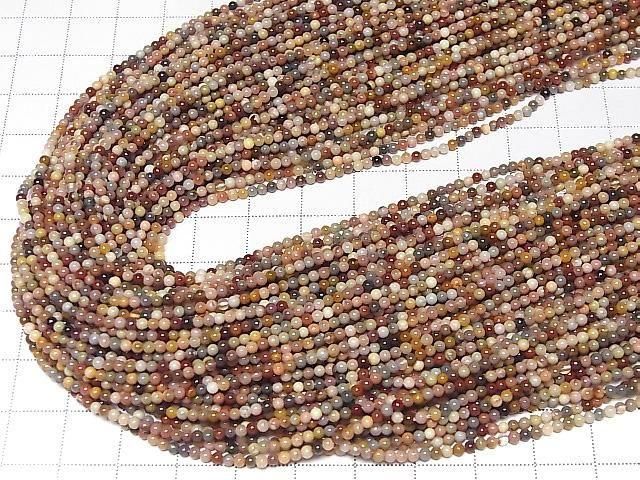 [Video] Alashan Agate Round 2mm 1strand beads (approx. 15 inches/37 cm)