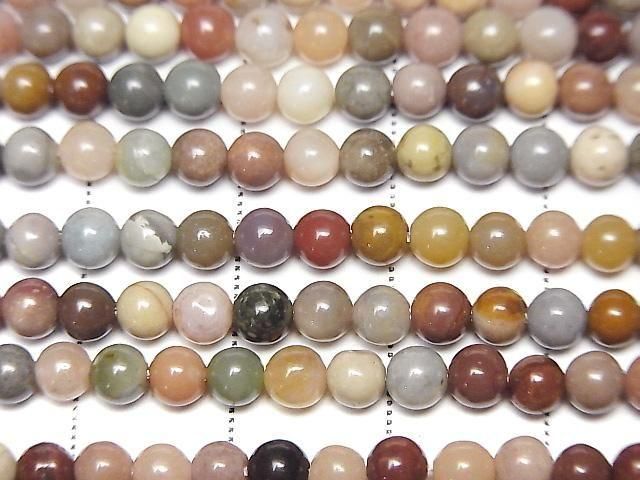 [Video] Alashan Agate Round 4mm 1strand beads (approx. 15 inches/36 cm)