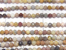[Video] High Quality! Alashan Agate Faceted Round 2mm 1strand beads (approx. 15 inches/37 cm)