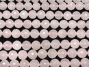 [Video]High Quality! Rose Quartz AA++ 128Faceted Round 12mm half or 1strand beads (aprx.15inch/37cm)