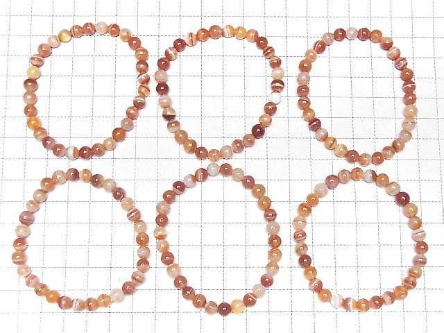 [Video] Carnelian, Sardonyx AAA- Round 6mm Bracelet