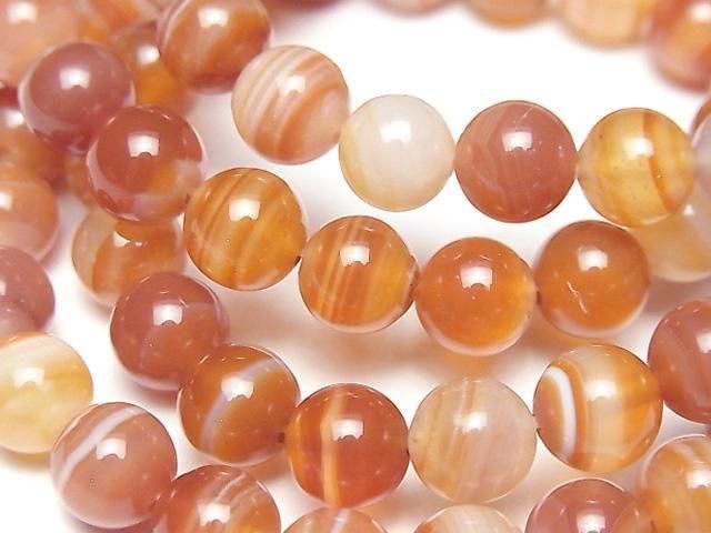 [Video] Carnelian, Sardonyx AAA- Round 8mm Bracelet