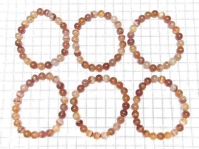 [Video] Carnelian, Sardonyx AAA- Round 8mm Bracelet
