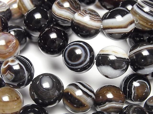 [Video] Tibetan Agate (Eye Agate) AAA Round 12mm Bracelet