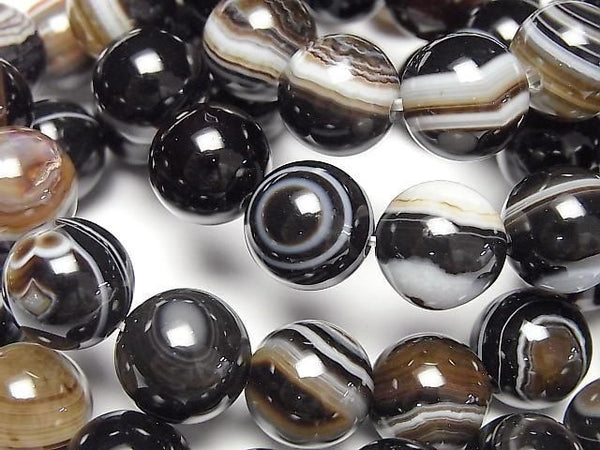 [Video] Tibetan Agate (Eye Agate) AAA Round 12mm Bracelet