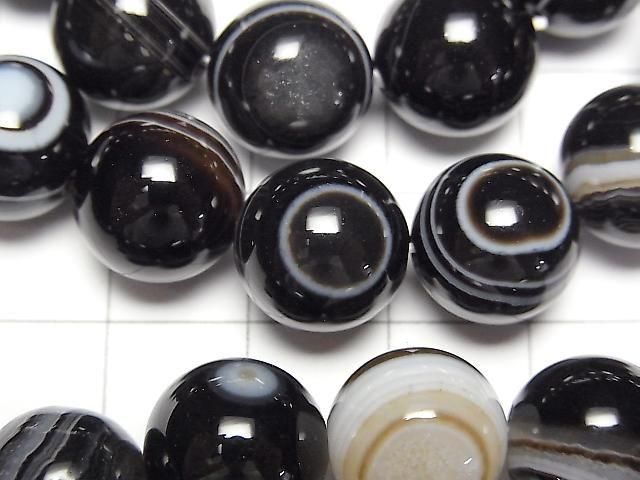 [Video] Tibetan Agate (Eye Agate) AAA Round 12mm Bracelet