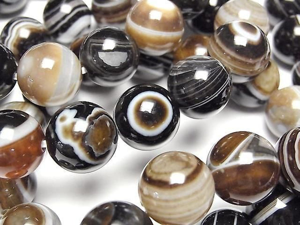 [Video] Tibetan Agate (Eye Agate) AAA Round 14mm Bracelet