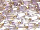 [Video]High Quality Ametrine AAA Faceted Nugget half or 1strand beads (aprx.7inch/18cm)