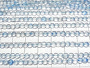 [Video] Blue Topaz Faceted Coin 4x4mm 1strand beads (approx. 15 inches/36 cm)