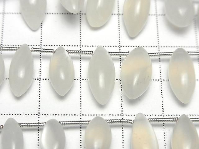 [Video] White Moonstone AA++ Marquise Rice (Smooth) half or 1strand (18 pcs)